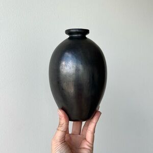 Vintage Black Ceramic Vase